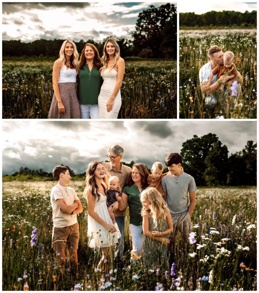 Collage shows family portraits captured by Metro Detroit photographer