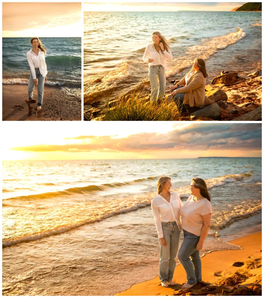 Beach phot tips: Capturing clients in the stunning golden sunset.